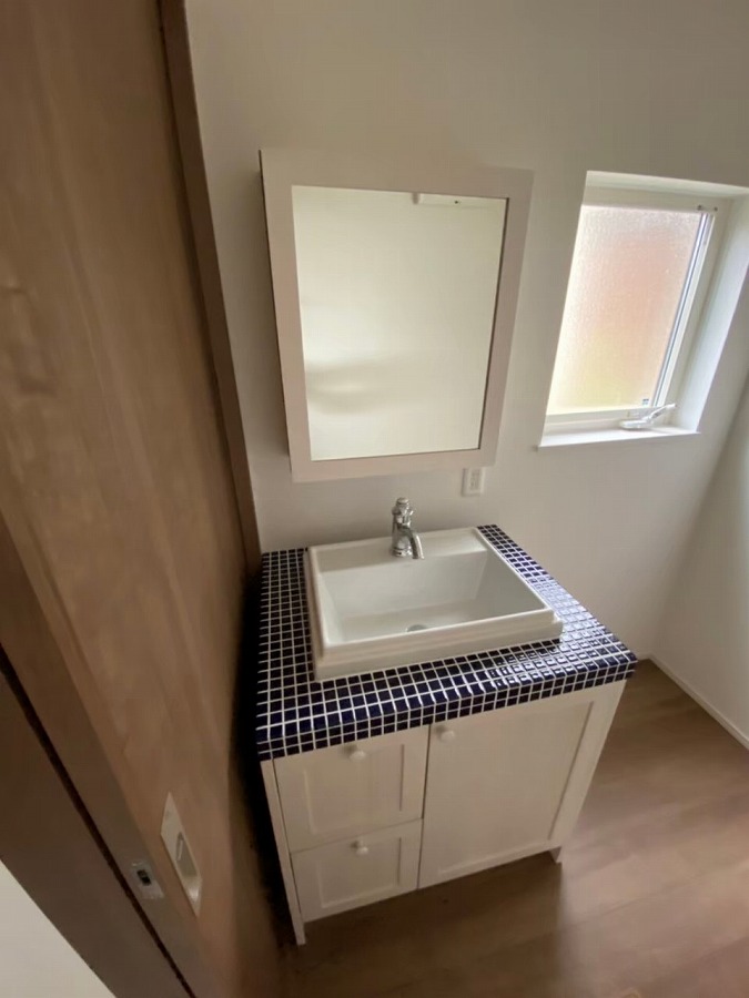 奥様がこだわった洗面台です。