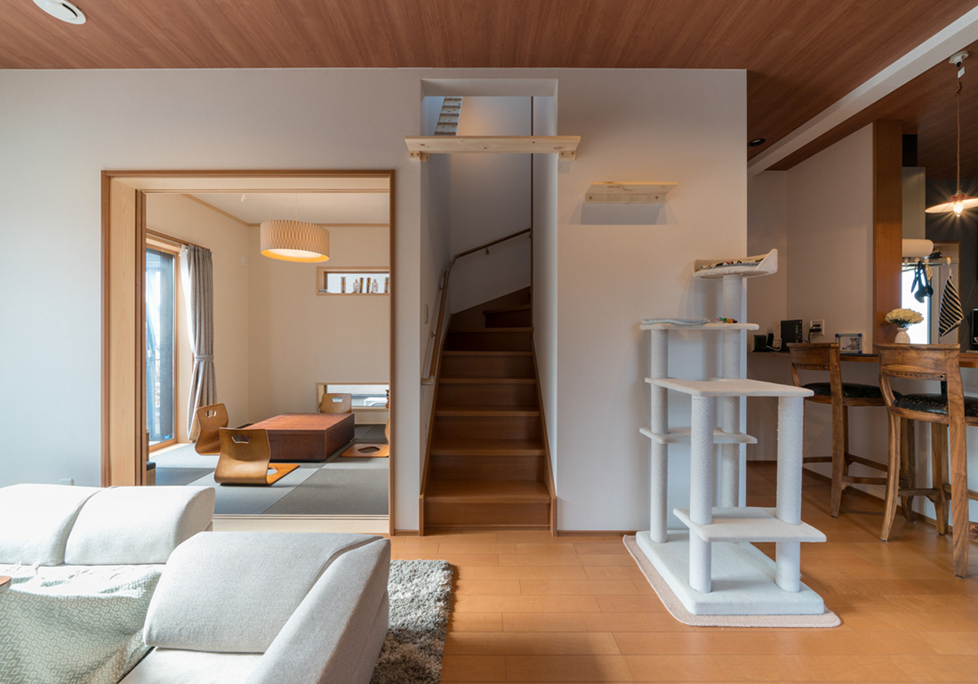 ペットと一緒に住める家が欲しかった為