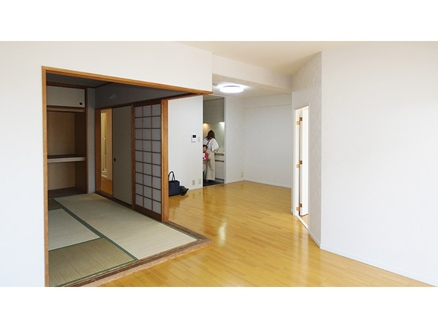 キッチンを広げ、使いやすいLDKに