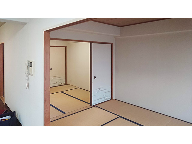 爽やかなブルーが印象的なお部屋